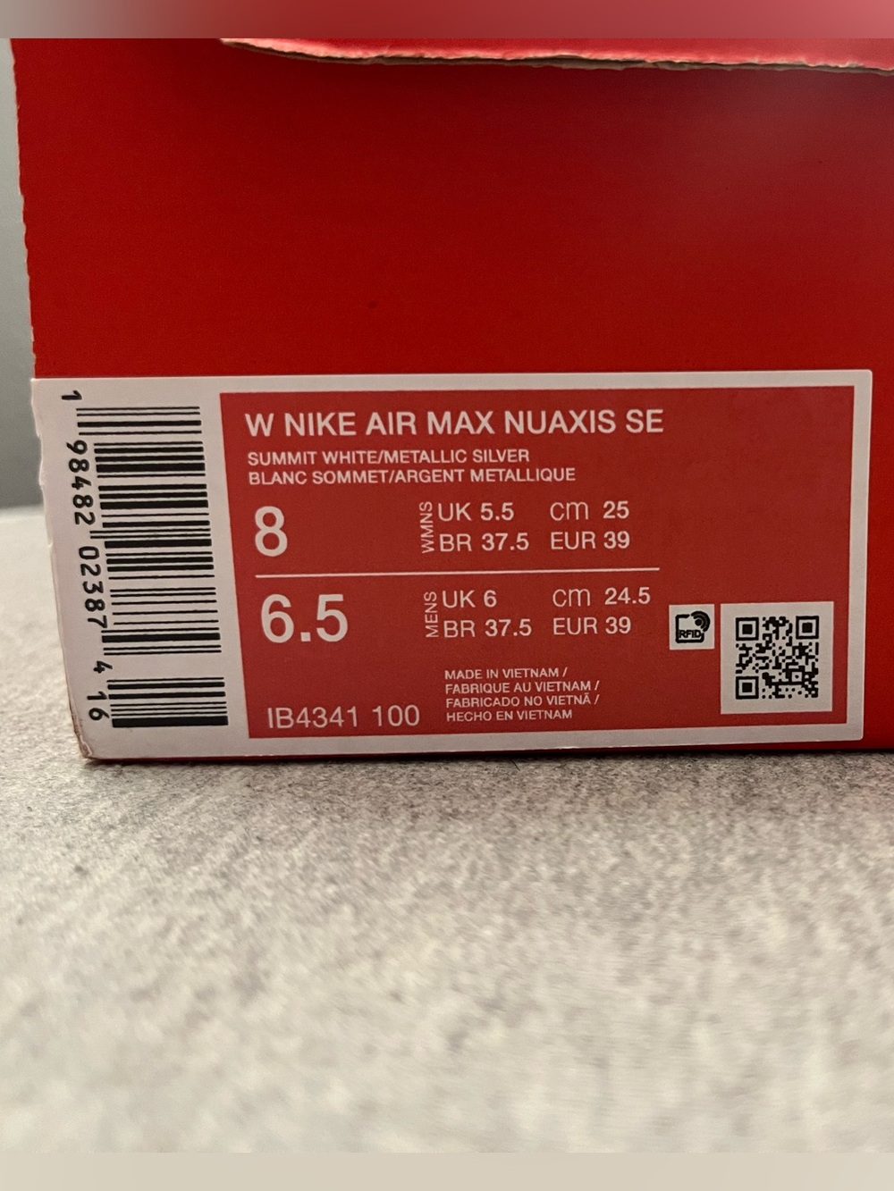 Nike Air Max Nuaxis SE White Metallic Sliver Women's Shoe Size 8 IB4341-100 - Picture 11 of 11
